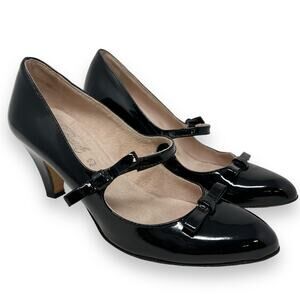 Palazzo Bruciato Patent Leather Dance Pumps Women’s IT 36 US 5.5-6 Black Retro